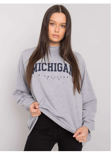 Sivá mikina so stojačikovým golierom