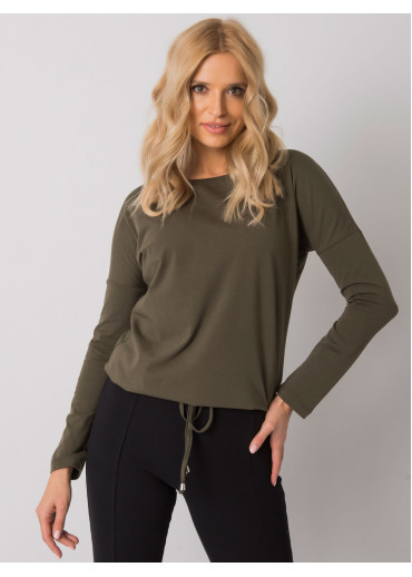 Khaki zelené tričko s dlhým rukávom