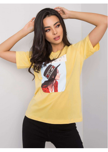 Žlté bavlnené tričko
