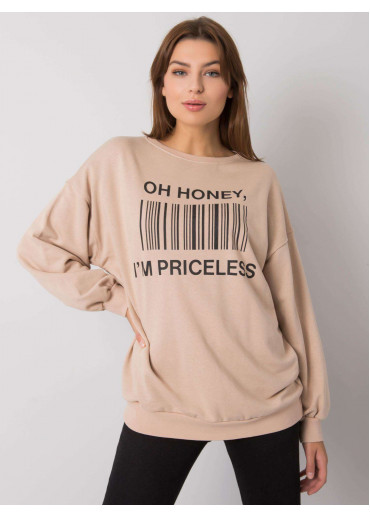 Béžovo hnedé tričko s dlhým rukávom