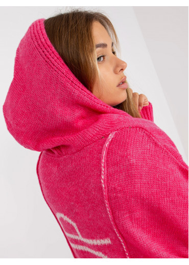 Neónovo ružový kardigán