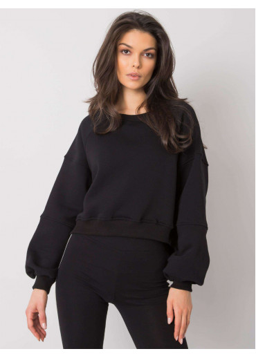 Čierna crop top mikina