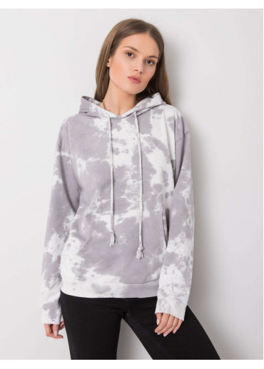 Sivá batikovaná mikina