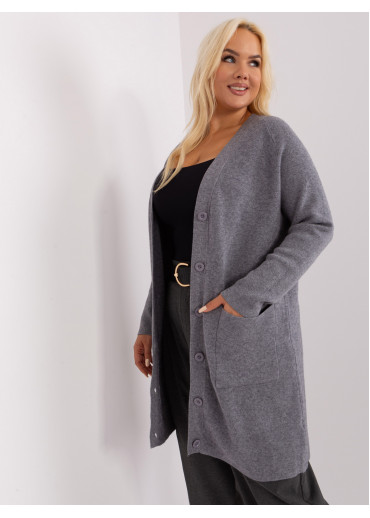 Tmavosivý predĺžený sveter