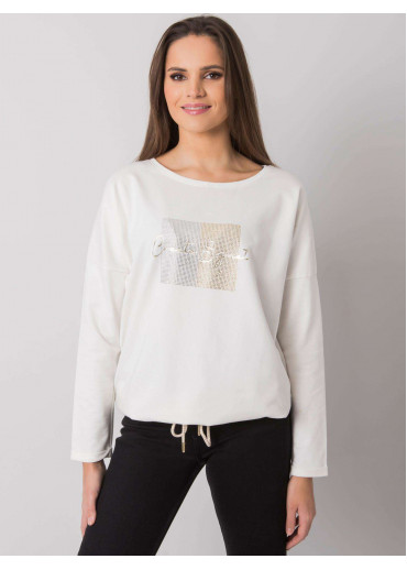 Smotanovo biele tričko s dlhým rukávom