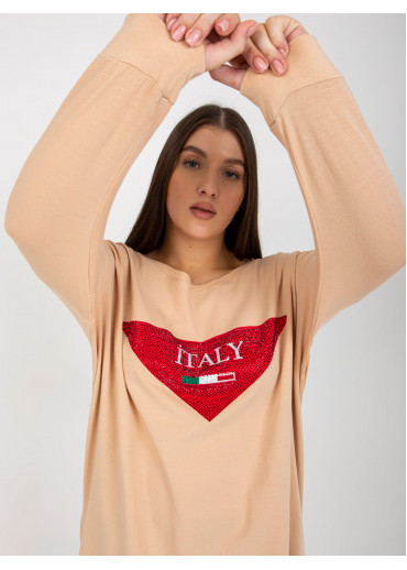 Béžovo hnedé tričko Italy