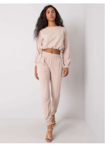 Béžovo hnedá tepláková súprava