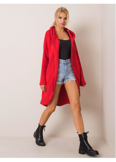 Červená predĺžená mikina