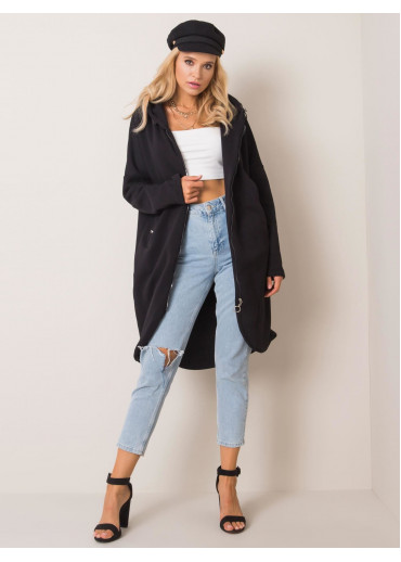 Čierna predĺžená mikina