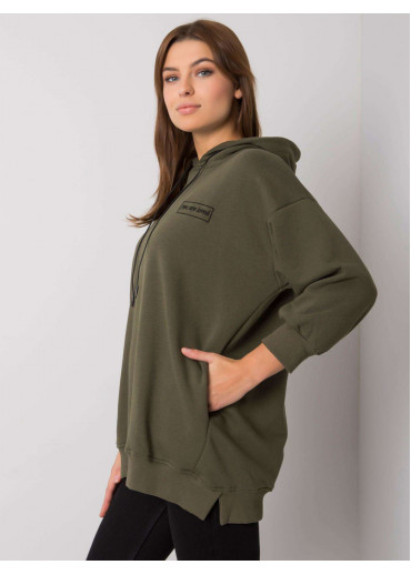 Khaki zelená bavlnená mikina