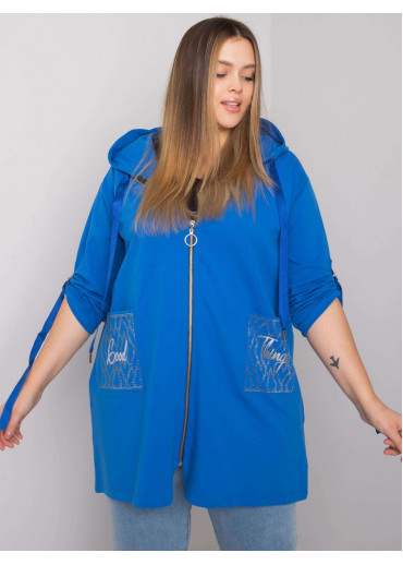 Modrá mikina s kapucňou