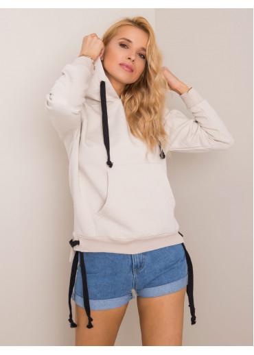 Béžovo hnedá mikina s kapucňou