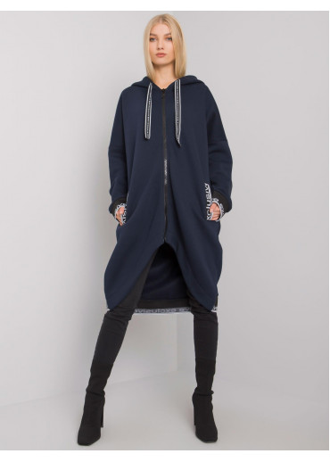 Modrá asymetrická mikina