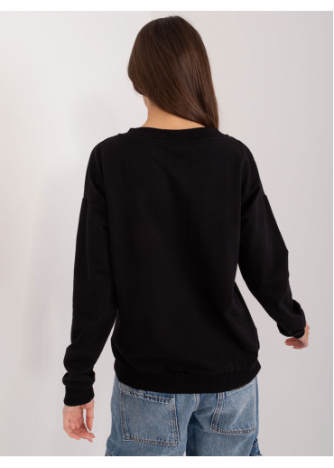 Čierne dámske tričko s dlhým rukávom