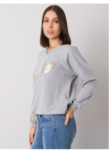 Sivá mikina s potlačou