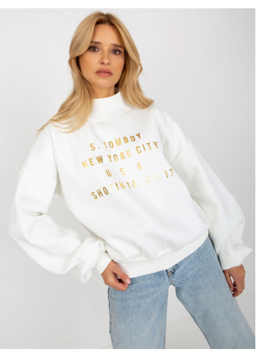 Smotanovo biela mikina s potlačou