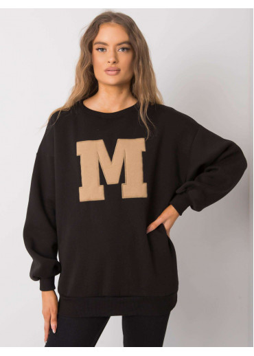 Čierna mikina s nášivkou