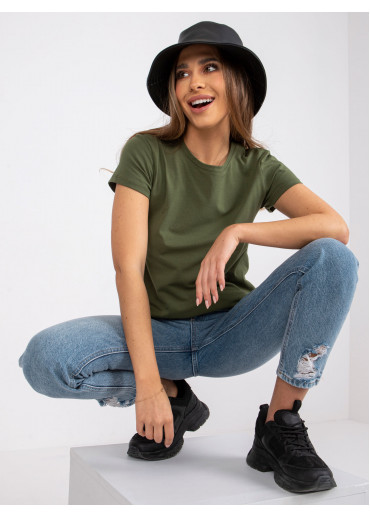 Khaki zelené basic tričko