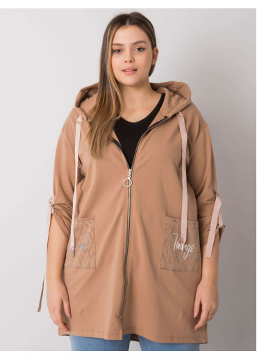 Hnedá mikina s kapucňou