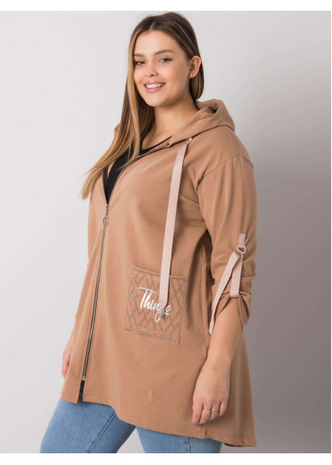 Hnedá mikina s kapucňou