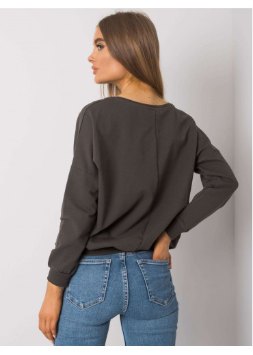 Khaki zelená mikina s nápisom