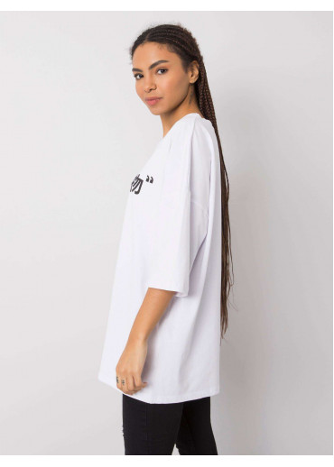 Biele predĺžené tričko