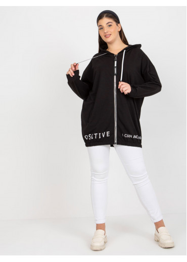 Čierna mikina s kapucňou