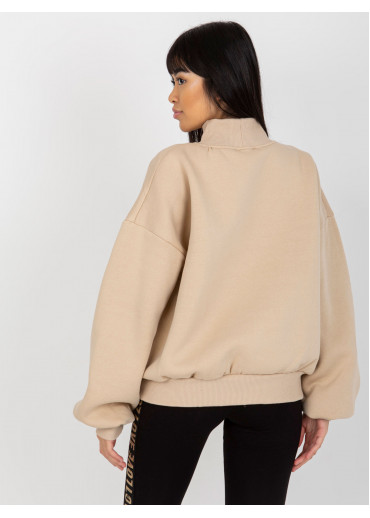 Béžovo hnedá mikina s potlačou