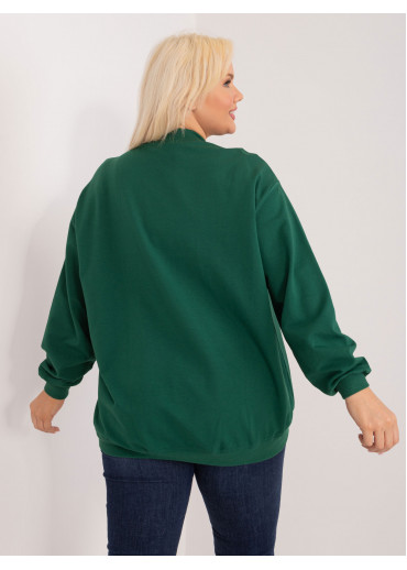 Tmavozelená bavlnená mikina