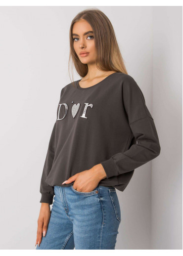 Khaki zelená mikina s nápisom