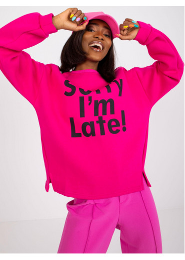 Fuchsiovo ružová mikina