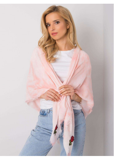 Ružová šatka s výšivkami