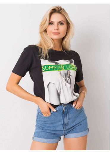 Čierne bavlnené tričko