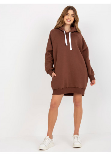 Hnedá mikina s kapucňou