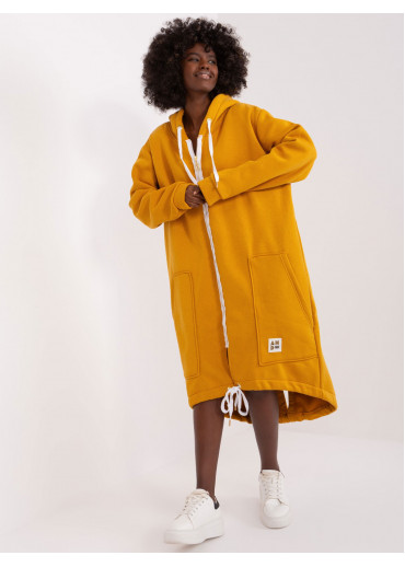 Karamelovo hnedá dlhá mikina