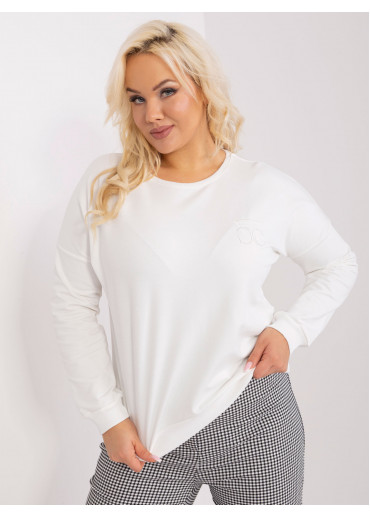Smotanovo biele tričko s dlhým rukávom