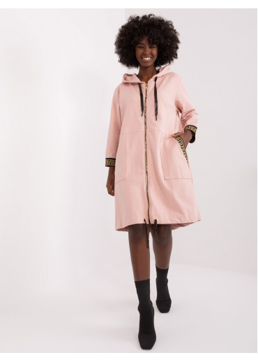 Púdrovo ružová dlhá mikina