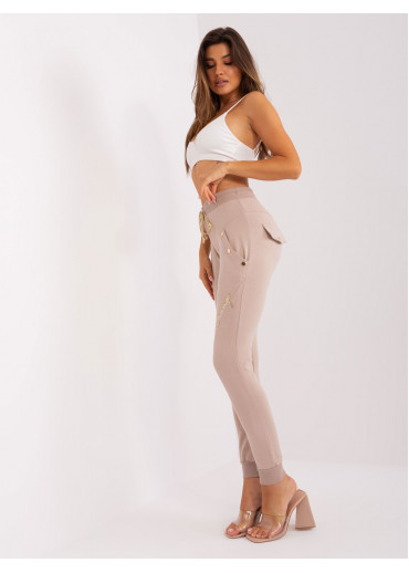 Béžovo hnedé tepláky