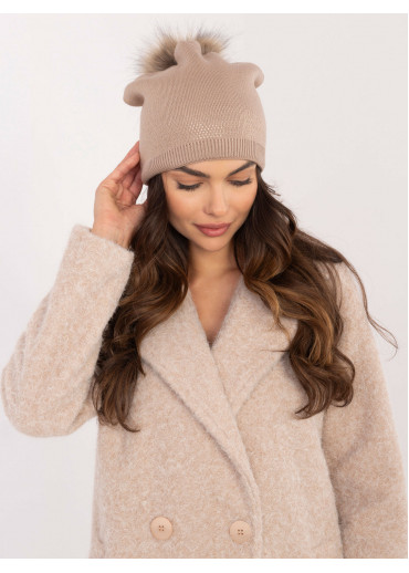 Béžovo hnedá čiapka