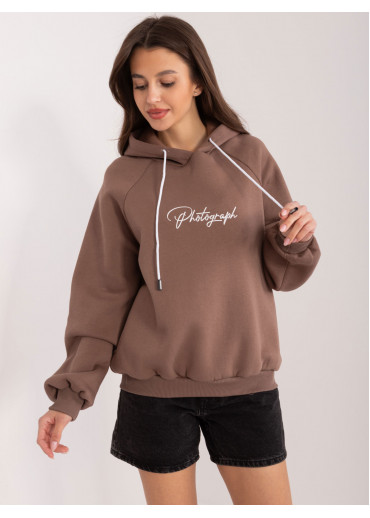 Hnedá mikina s kapucňou