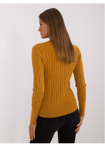 Karamelovo hnedý dámsky sveter