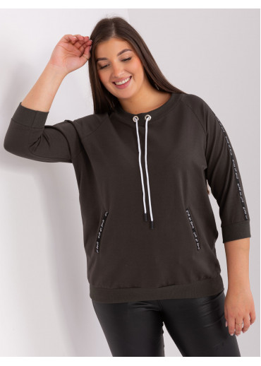 Tmavosivé tričko s 3/4 rukávom