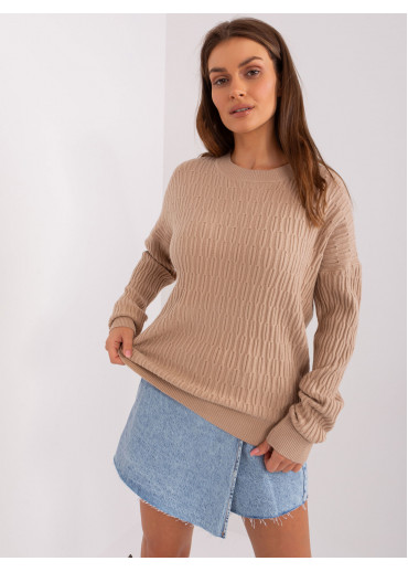 Béžovo hnedý pulóver