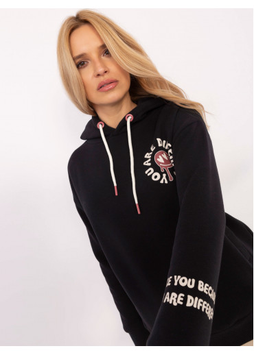 Tmavosivá dámska mikina s potlačou