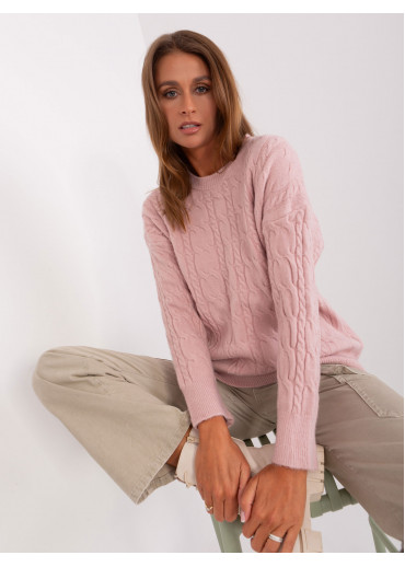 Púdrovo ružový pulóver