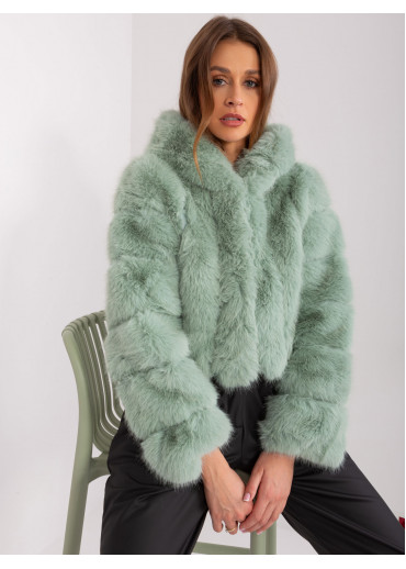 Svetlozelená chlpatá bunda