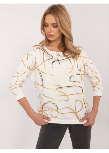 Smotanovo biela moderná mikina