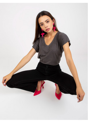 Tmavosivé basic tričko