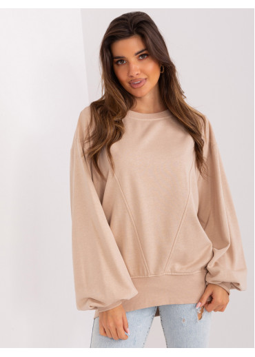 Béžovo hnedá basic mikina