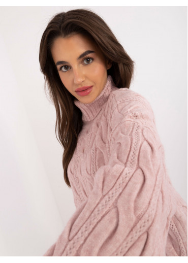 Púdrovo ružový dámsky rolák